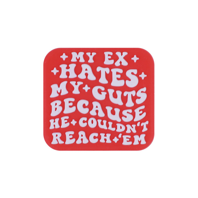 Wholesale 20PCS Creative Funny English Alphabet Loose Beads Silicone Beads